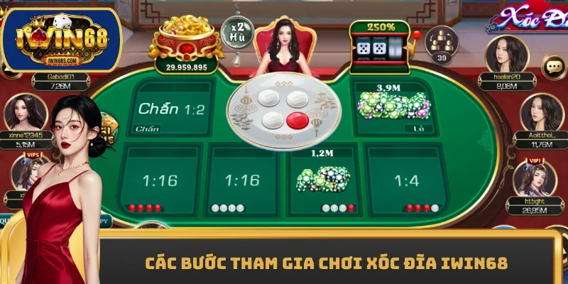 Các bước tham gia chơi xóc đĩa IWIN68